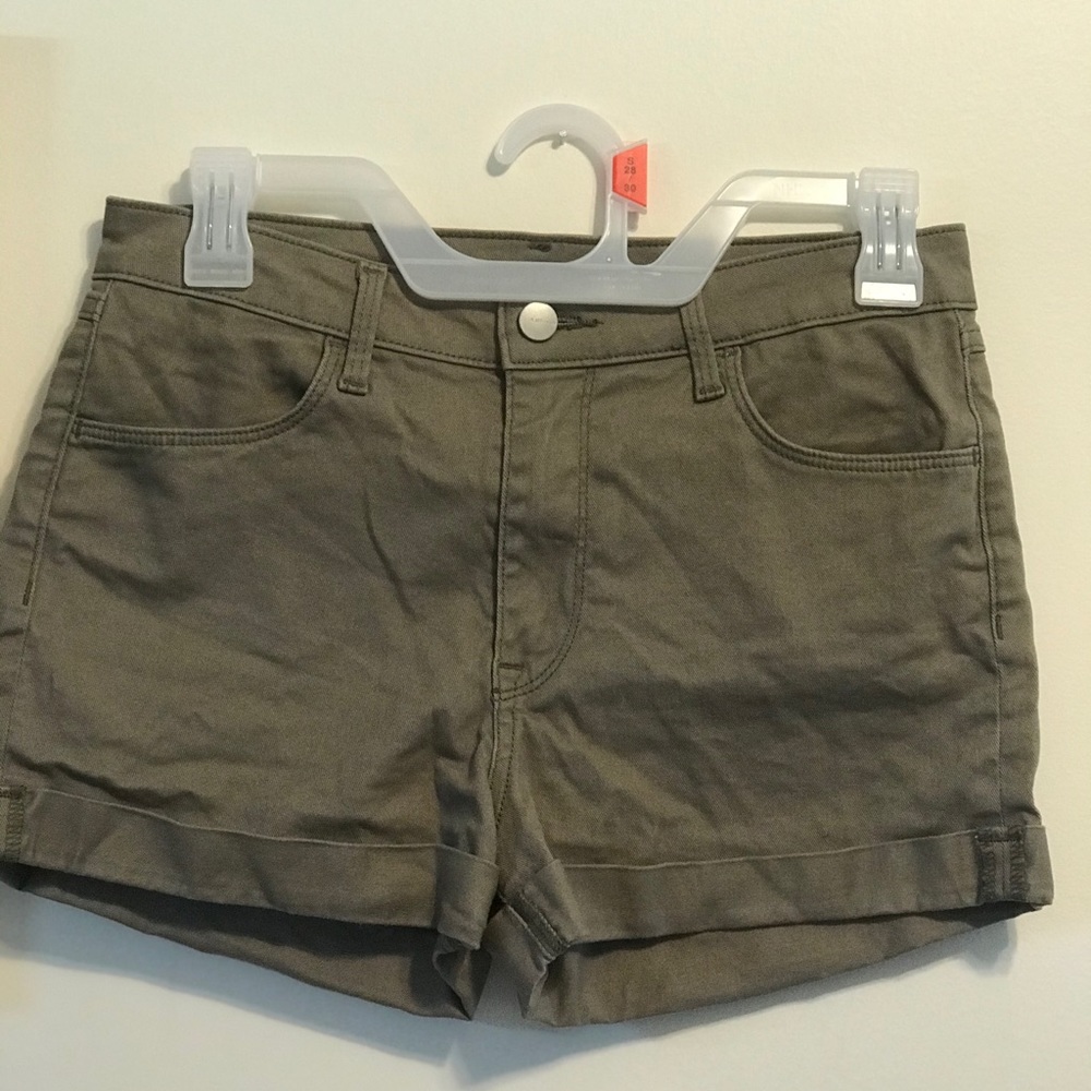 Army green shorts